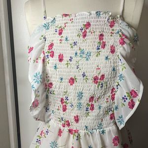 NWT Women peplum floral Tank Top size XL